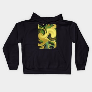gold & green emerald, abstract Kids Hoodie